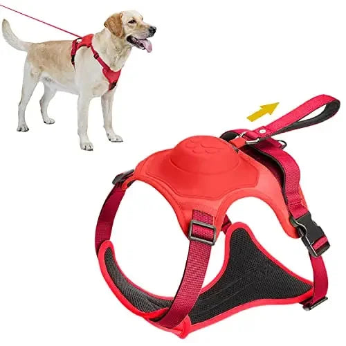 Pet Harness with Self-shrinking Leash