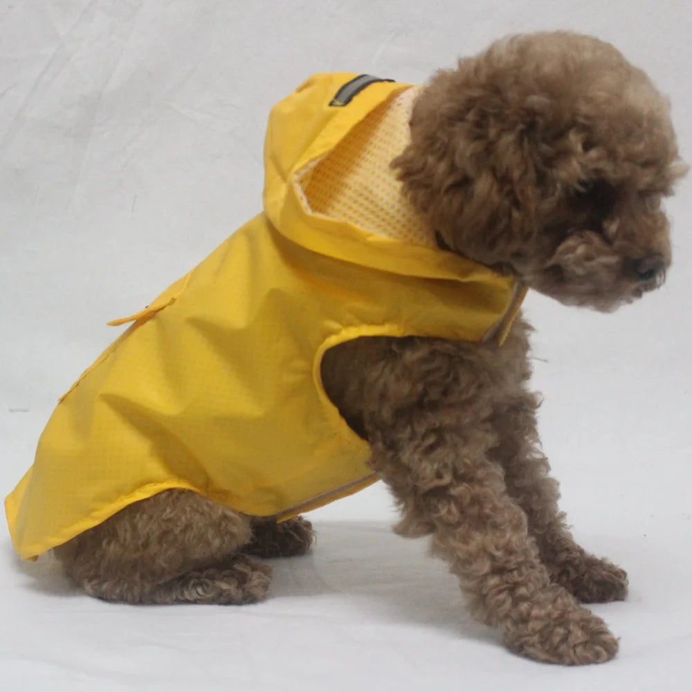 Dog Raincoat with Reflective Stripe