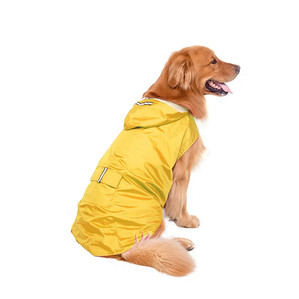 Dog Raincoat with Reflective Stripe