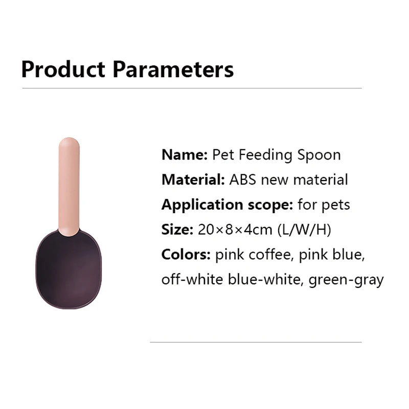 Multifunctional Pet Feeding Spoon with Sealing Clip