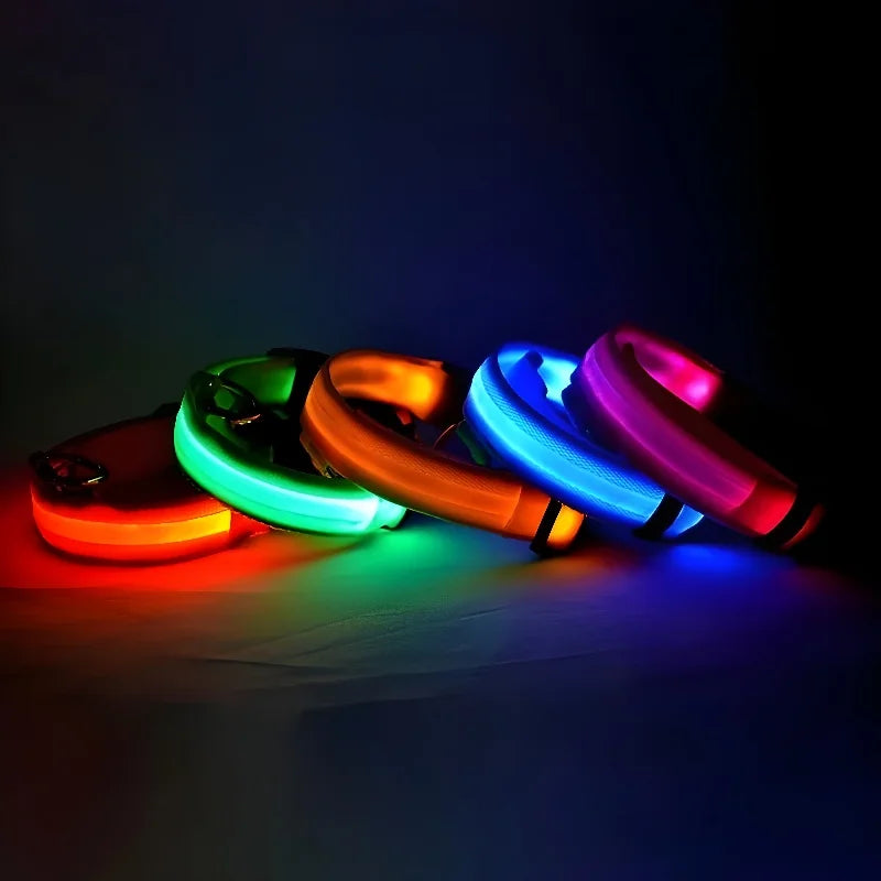 Glow In The Dark Nylon Dog Collar