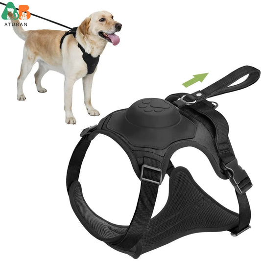 Pet Harness with Self-shrinking Leash