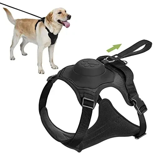 Pet Harness with Self-shrinking Leash