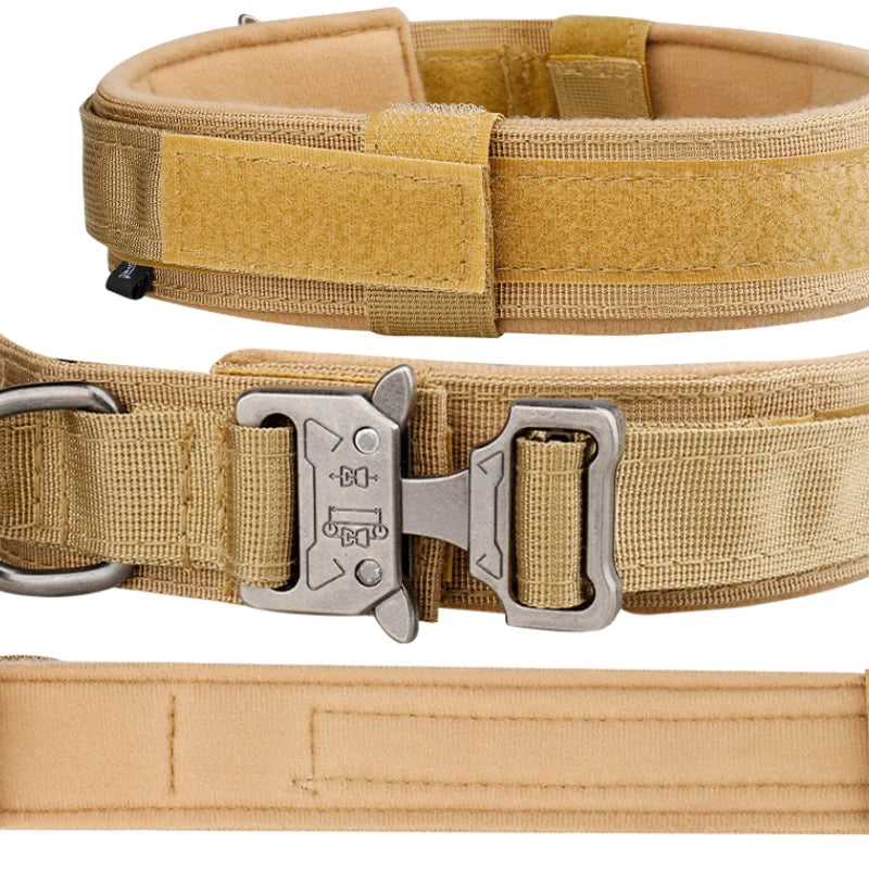 Tactical Dog Collar Metal Buckle